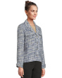 Button Front Woven Boucle Boxy Shacket