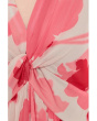 Sleeveless Twist Front Floral Chiffon Midi