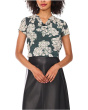 Cap Sleeve Cowl Front Blouse