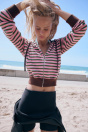 Zara Толстовка С КАПЮШОНОМ НА МОЛНИИ В ПОЛОСКУ средне-розового ЦВЕТА