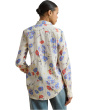 Petite Relaxed Fit Floral Linen Shirt