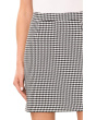 Houndstooth A-Line Skirt with Darts