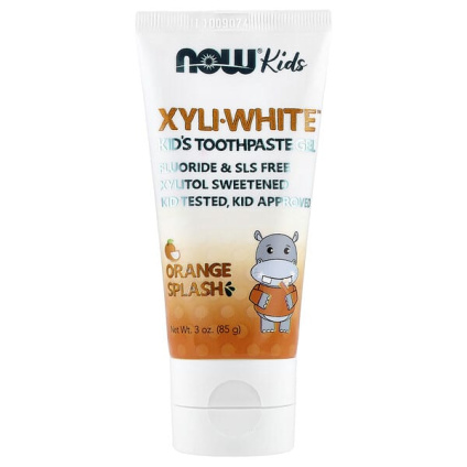 NOW Foods, Xyli-White™, детская зубная паста-гель, апельсин, 85 г (3 унции)