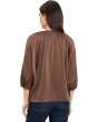 Raglan Sleeve Button-Down Blouse