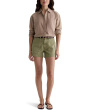 Analeigh Mid-Rise Utility Shorts in Sulfur Basil