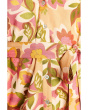 Short Sleeve Shirred Button Front Woven Dress with Pockets