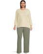 3/4 Sleeve Hi-Lo Tunic with Side Slits
