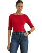 Stretch Cotton Boatneck Top