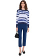 Control Stretch Crop Pants with Vertical Faux Pocket Detail