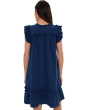 Petite Flutter Sleeve Ruffled Dress