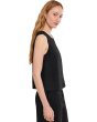 Embroidered Shell Top in 100% Linen