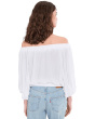 Off The Shoulder Pleated Blouse