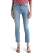Mari Mid-Rise Slim Straight Crop Jeans in Marina Blue