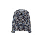 Floral-Print-Bluse (inklusive Top), schwarz-hellblau