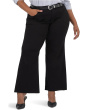 Plus Meg High Rise Fab Ab Wide Leg Raw Hem-long Inseam