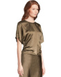 Satin Dolman Short Sleeve