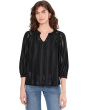 Raglan Peasant Split Neck Blouse