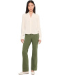 Stella High-Rise Fab Ab Flare Front Pin Tuck in Dill
