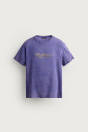 Zara Футболка ИЗ ТРИКОТАЖНОЙ ТКАНИ малинового цвета