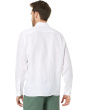 Long Sleeve Regular Fit Linen Button-Down with Front Pocket