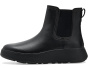 F-Mode Stitch Warm Tumbled-Leather Chelsea Boots
