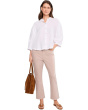 Garment Dyed Cotton Stretch Denim Ankle Kick Jeans