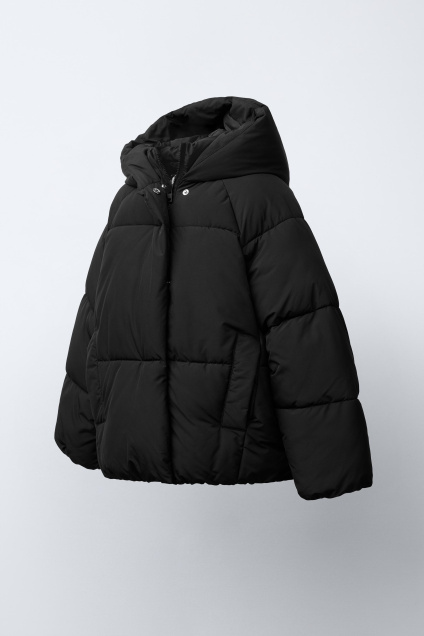 Zara СТЕГАНАЯ КУРТКА С КАПЮШОНОМ 502976224-800-7