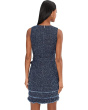 Boucle Denim Self Tie Dress
