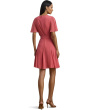 Crinkle Georgette Surplice Dress