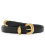 Domed-Buckle Belt in Leather
