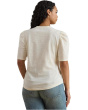 Slub Jersey Puff-Sleeve Top
