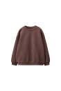 Zara ОДНОТОННАЯ ТОЛСТОВКА коричневого цвета