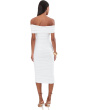 Sleeveless Cowl Neck Side Shirred Dress Below Knee