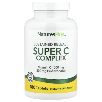 NaturesPlus, Super C Complex, комплекс с длительным высвобождением, 180 таблеток