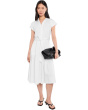 Cap Sleeve Cotton Midi Shirt Dress
