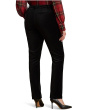 Plus Size Stretch Velvet Cropped Pants