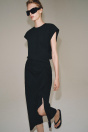 Zara Платье-миди ИЗ КОЛЛЕКЦИИ ZW COLLECTION черного цвета