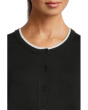 Modal Knits - Button Front Cardigan with Double Layer Neck Detail