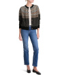 Wool Blend Fairisle Button Cardigan Sweater