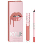 Kylie Jenner Cosmetics Блеск для губ матовый набор для губ 704 свитер Weather - матовая жидкая помада 3 мл + подводка для губ 1,1 гр. - 1 шт.