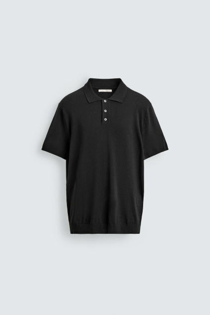 Zara ТРИКОТАЖНАЯ РУБАШКА-ПОЛО ОБЫЧНОЙ ФОРМЫ 497138825-800-2