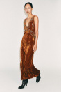 Zara Бархатное платье с вышивкой ZW COLLECTION Orange