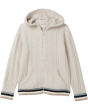 Barefoot Dreams Kids Толстовка с капюшоном CozyChic® Sporty Rib Cable на молнии (для маленьких детей/для больших детей)