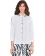 Stripe Trim Linen Shirt