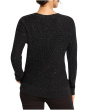 Shimmer Waffle V-neck Sweater