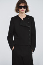 Zara Черный ПИДЖАК С БОКОВЫМ ОТВОРОТОМ ZW COLLECTION