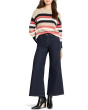 Petite Nep Knit Striped Sweater