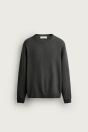 Zara Обычный хлопковый СВИТЕР свинцово-серого цвета