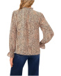 Long Sleeve Leopard Ruffled Top