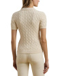Cable-Knit Cotton Polo Sweater